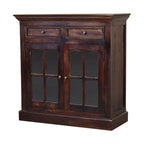 Walnut Cabinet with Glazed Doors