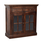 Walnut Cabinet with Glazed Doors