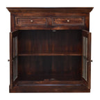 Walnut Cabinet with Glazed Doors