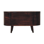 Walnut Rounded Lid-Up Blanket Box