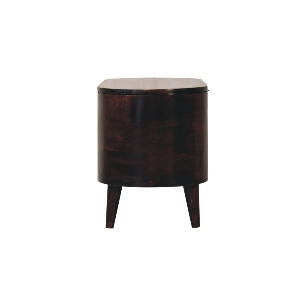 Walnut Rounded Lid-up Blanket Box