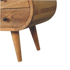 Oak-Tone Circular Media Unit with 2 Open Slots