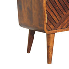 Bouclé Carved Chestnut Telephone Table