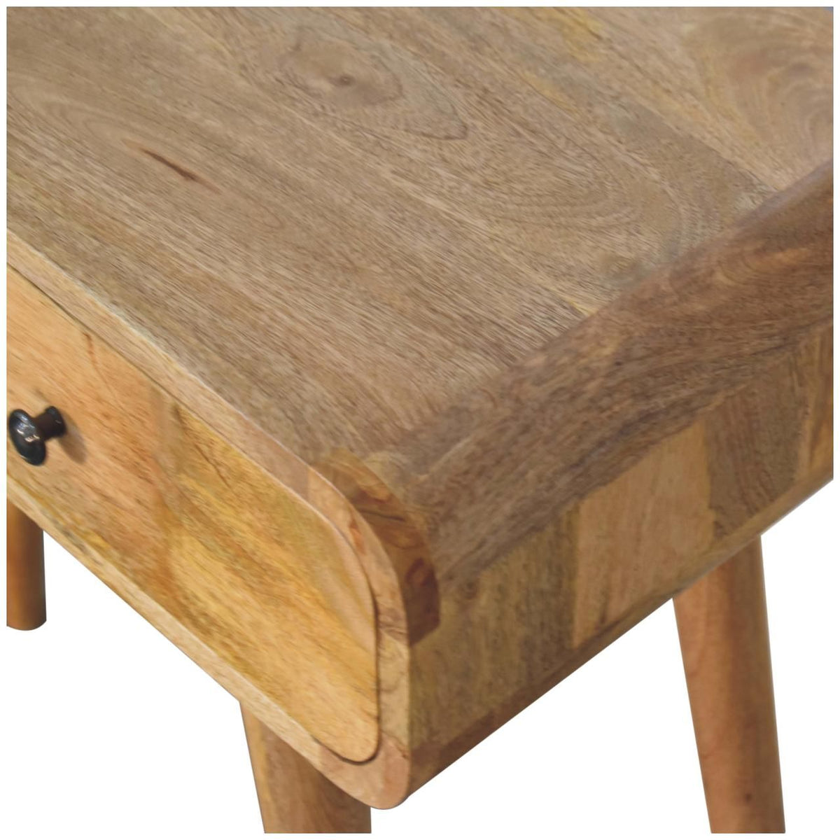 Oak-ish Curved Hallway Table