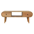 Oak-Tone Circular TV Unit