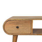 Oak-Tone Circular TV Unit