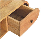Oak-Tone Circular TV Unit