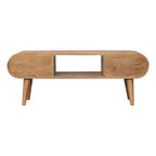 Oak-Tone Circular TV Unit
