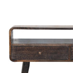 Curved Ash Black Console Table