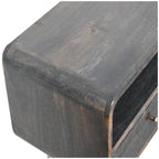 Curved Ash Black Console Table