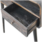 Curved Ash Black Console Table