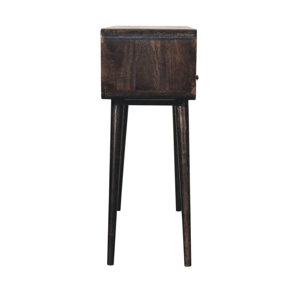 Curved Ash Black Console Table