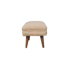 Cream Bouclé Puffer Bench