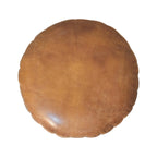 Buffalo Leather Bouclé Footstool