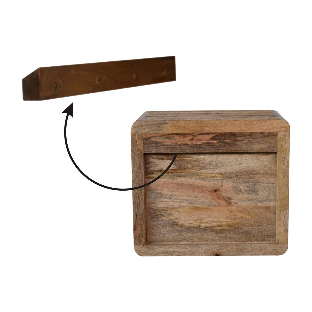 Soba Double Shelf Wall Mounted Bedside