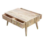Oak-Tone Gold Inlay Coffee Table