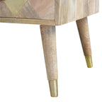 Oak-Tone Gold Inlay Coffee Table