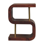 S-Curve Brass Bedside