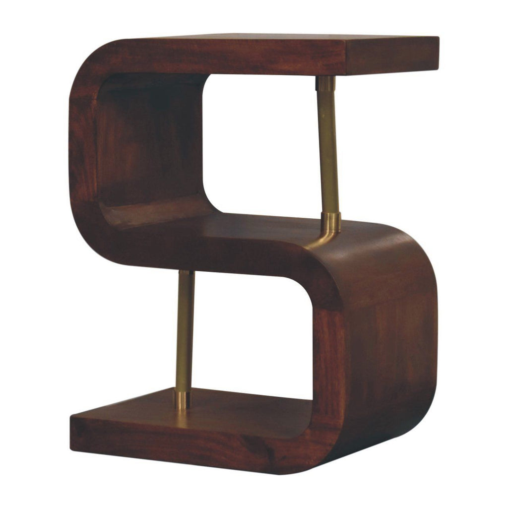 S-curve Brass Bedside