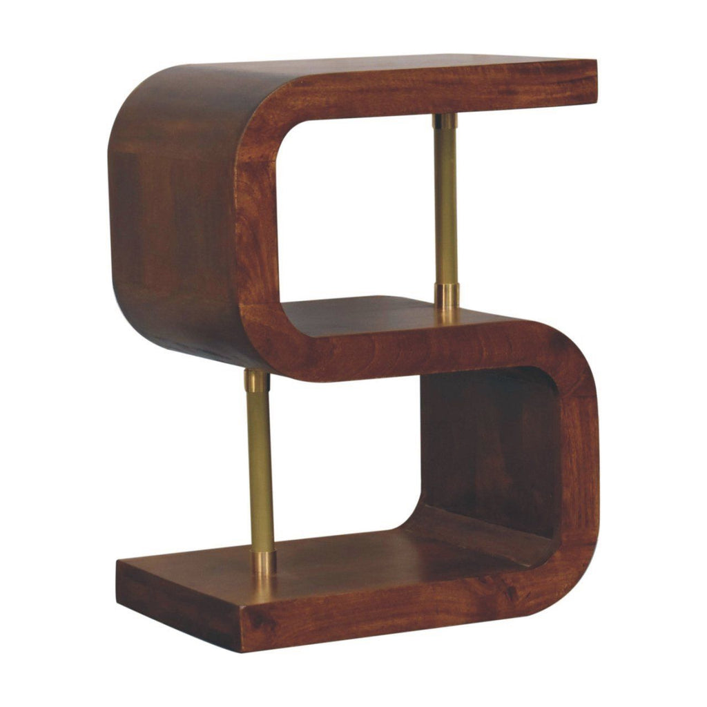 S-curve Brass Bedside