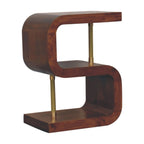 S-Curve Brass Bedside