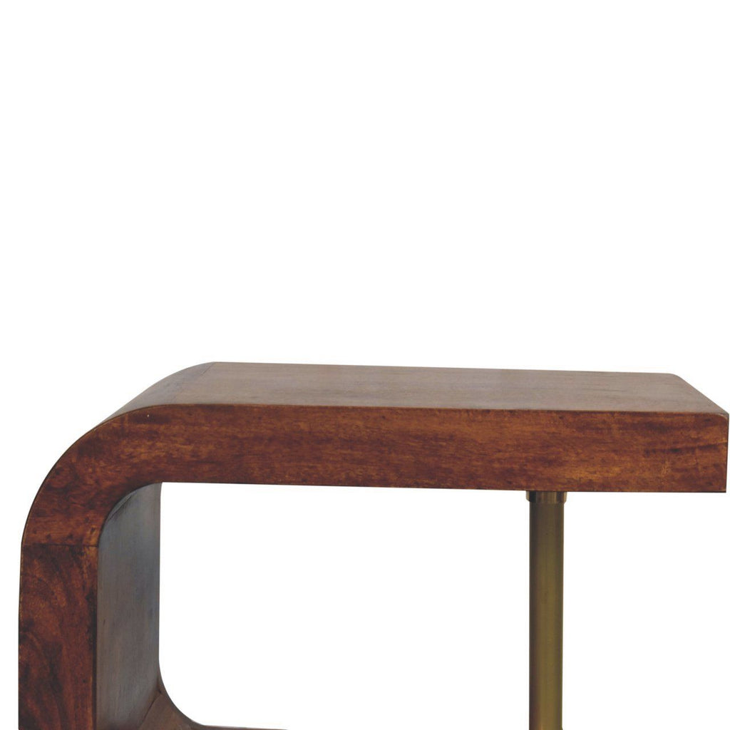 S-curve Brass Bedside