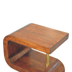 S-Curve Brass Bedside