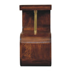 S-Curve Brass Bedside