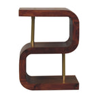 S-Curve Brass Bedside