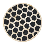Bone Inlay Tripod Stool with Honey Caramel Finish
