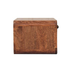 Curved Honey Caramel Wall-Mounted Bedside with Open Slot