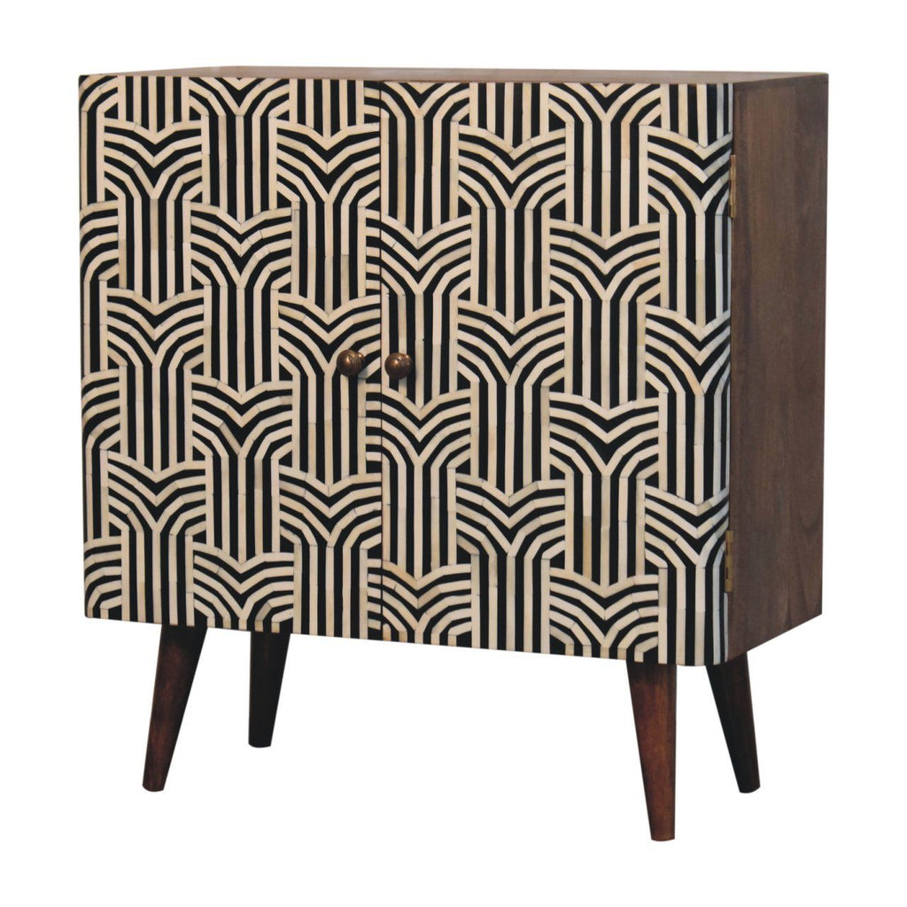 Honey Caramel Edessa Bone Inlay Cabinet