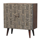 Honey Caramel Edessa Bone Inlay Cabinet