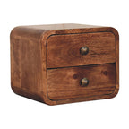 Mini Curved Honey Caramel Wall-Mounted Bedside
