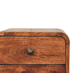 Mini Curved Honey Caramel Wall-Mounted Bedside
