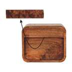 Mini Curved Honey Caramel Wall-Mounted Bedside