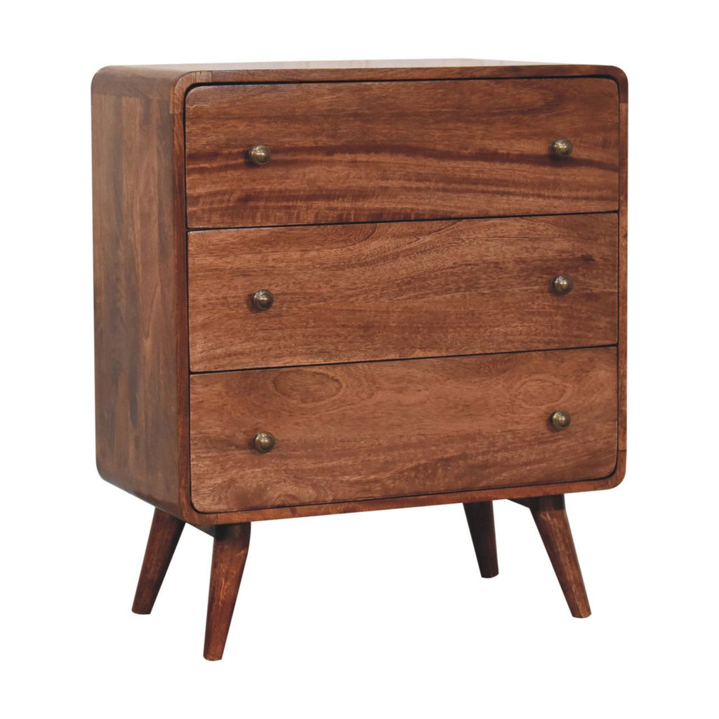 Curved Honey Caramel Chest