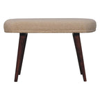 Honey Caramel Bouclé Cream Nordic Bench