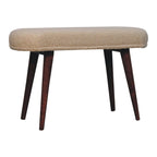 Honey Caramel Bouclé Cream Nordic Bench