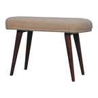 Honey Caramel Bouclé Cream Nordic Bench