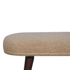 Honey Caramel Bouclé Cream Nordic Bench