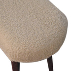 Honey Caramel Bouclé Cream Nordic Bench