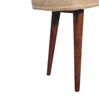 Honey Caramel Bouclé Cream Nordic Bench