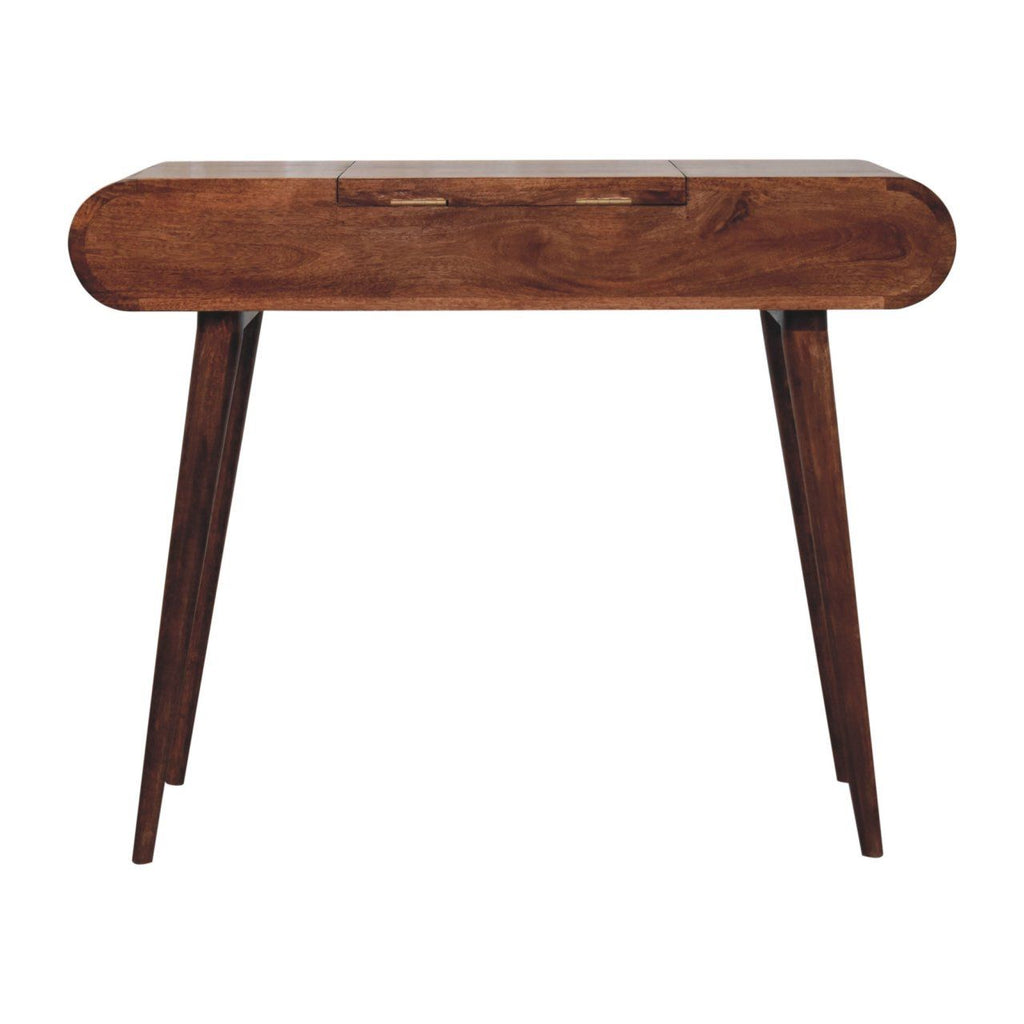 Honey Caramel Round Dressing Table
