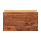 Buffalo Hide Pull-Out Honey Caramel Shoe Storage Bench