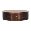 California Walnut Wall-Mounted Rounded Bedside