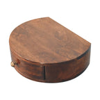 California Walnut Wall-Mounted Rounded Bedside