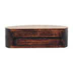 California Walnut Wall-Mounted Rounded Bedside