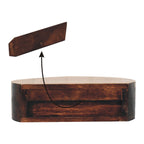 California Walnut Wall-Mounted Rounded Bedside