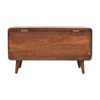Curved California Walnut Blanket Box